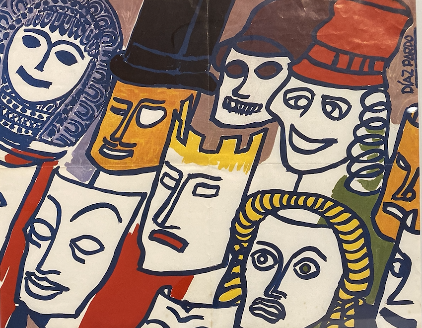 Detalle do cartel para o Festival Internacional de Teatre de Sitges. Obra de Isaac Díaz Pardo.