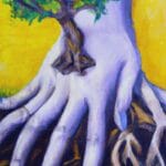 DALL·E 2022 10 15 12.19.51 A woman handpalm with a tree and root on top of it color oil paint 2 e1665830210582 |