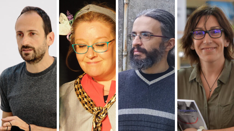 Jose Luis Baños de Cos, Ana Carreira, Fernando Castro Paredes e Eva Mejuto. Premios Literatura Dramática Xunta de Galicia