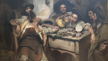 José Malhoa, Festejando o São Martinho ou Os Bêbados, óleo sobre tela, 1907. Museu José Malhoa, Caldas da Rainha.