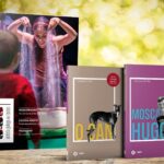 'erregueté#105' e libro coas peza 'HUGO' e 'Mosca' de Gustavo del Río e 'O can' de Lluïsa Cunillé. Deseño: Javier Lojo