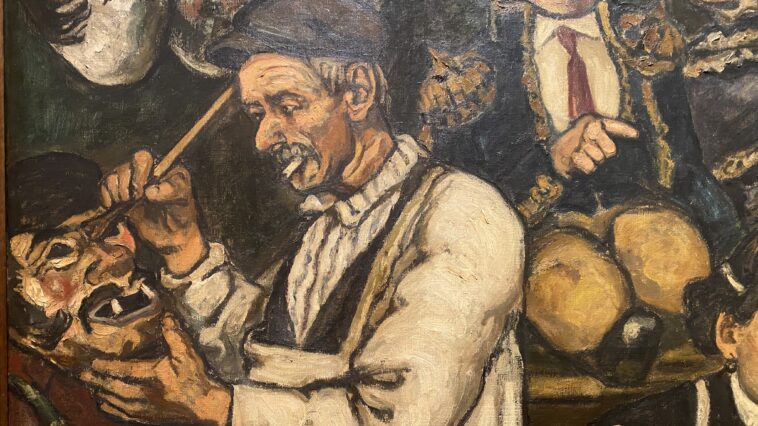 'Taller de caretas' (1943) de José Gutiérrez Solana. Colección do Museo de Belas Artes de Bilbao.