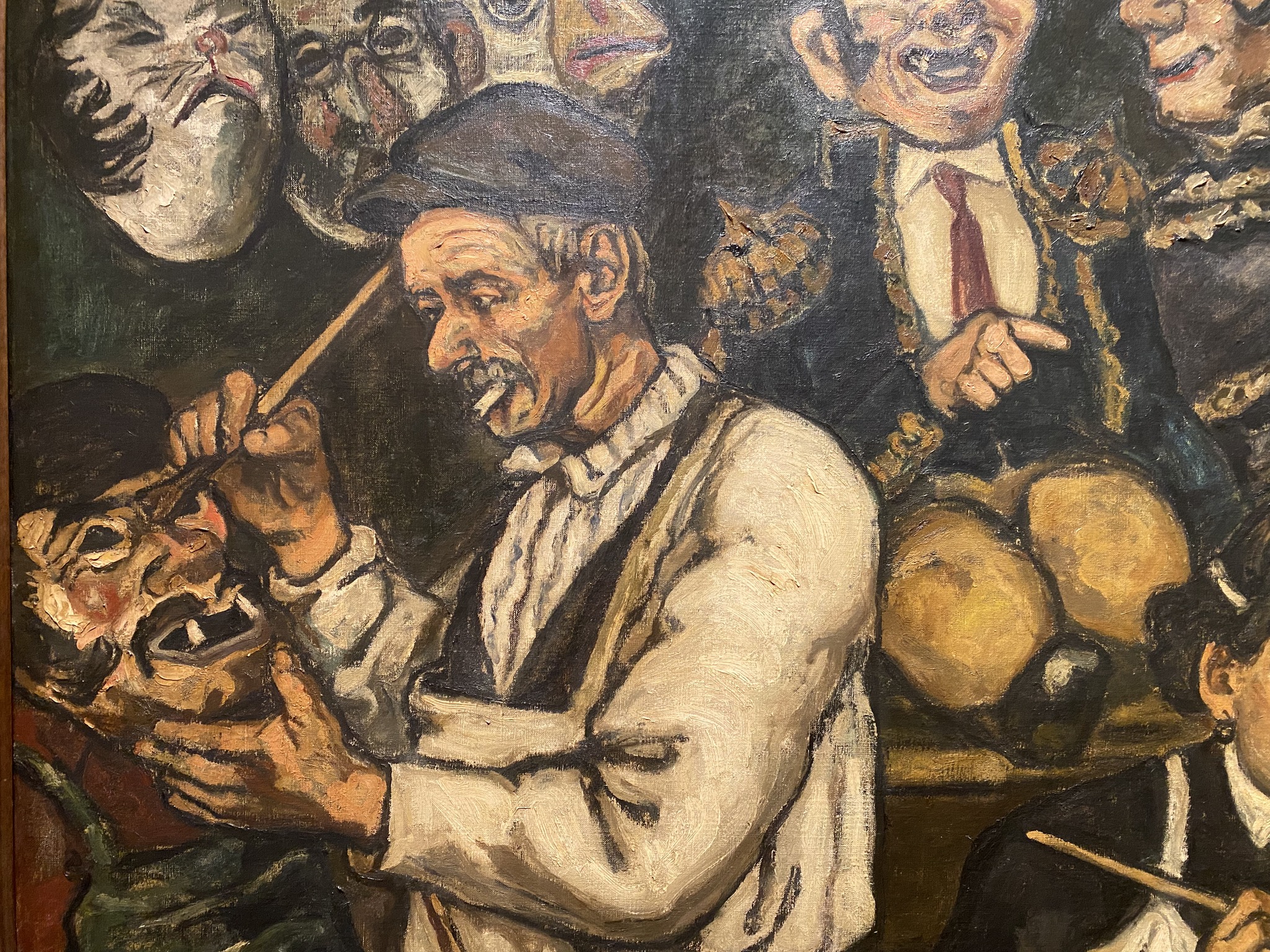 'Taller de caretas' (1943) de José Gutiérrez Solana. Colección do Museo de Belas Artes de Bilbao.