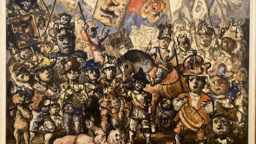 'A farsa' (1968) de Laxeiro. Colección ABANCA. Foto: Afonso Becerra.