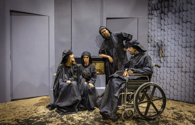 Ensaio da obra de teatro Nada se sabe Rocío Cibes