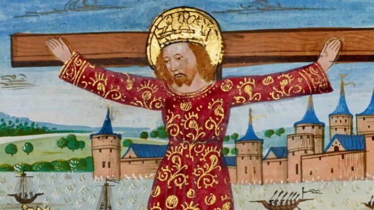 Vilxeforte, emblemática santa barbada de orixe galego-portuguesa (Biblioteca da Universidade de Mánchester, séc. XV).