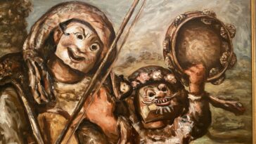 'Carnaval, 1946-47'. Oleo sobre tea. Laxeiro. (Fragmento)