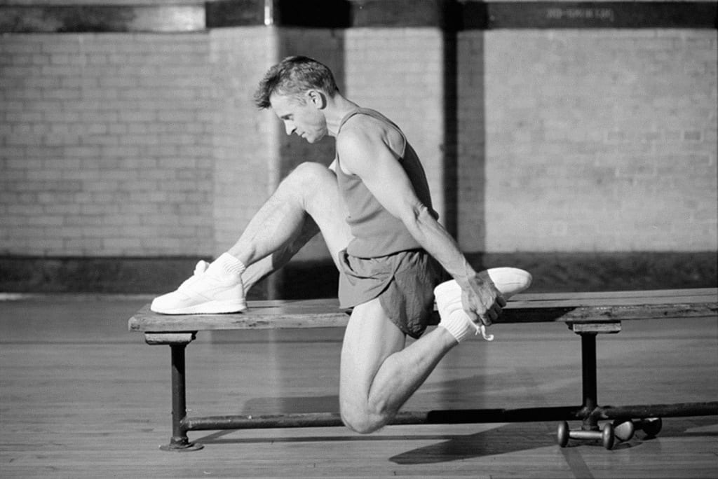 Mikhail Baryshnikov adestrando. Foto: Robert Whitman