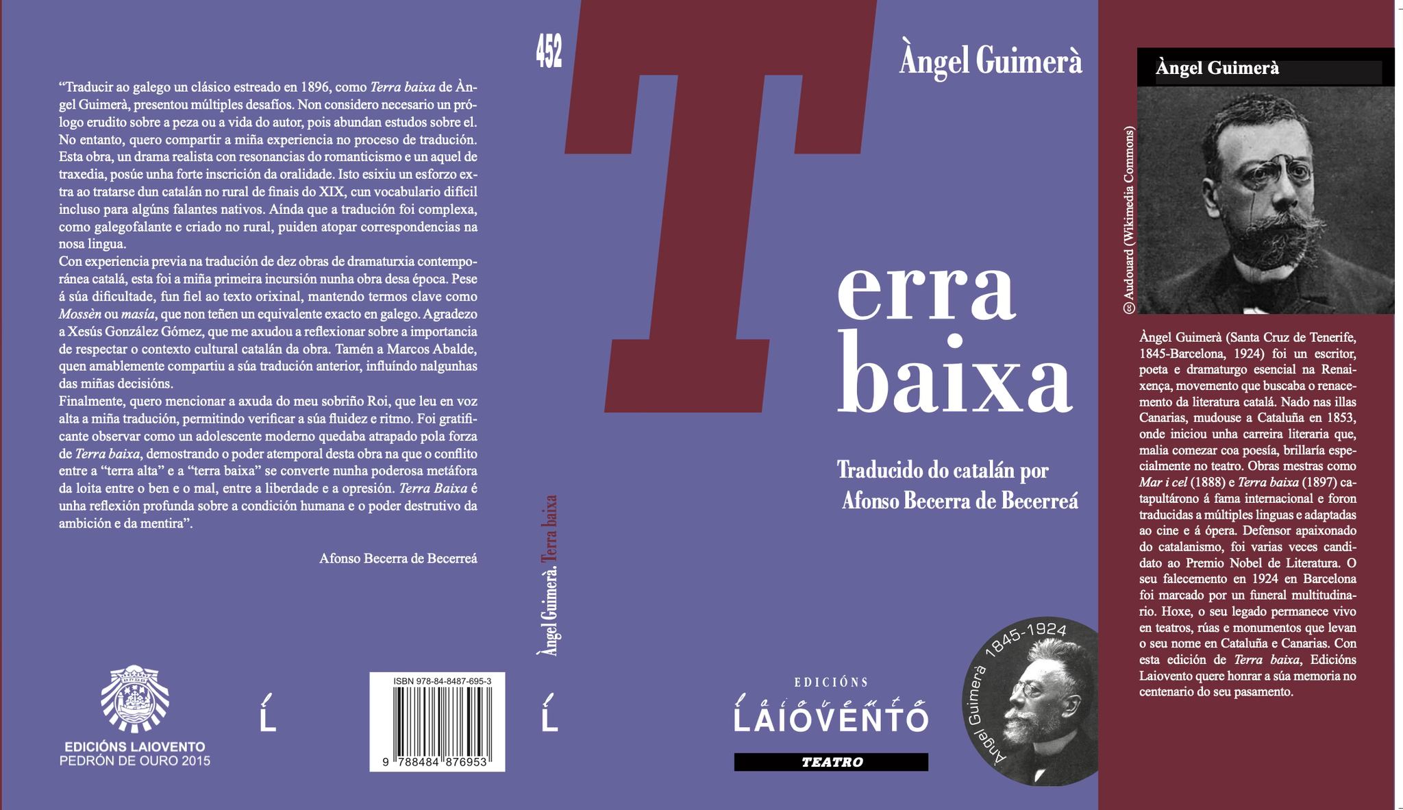 Capa do libro de Edicións Laiovento, co deseño de Pepe Carreiro.