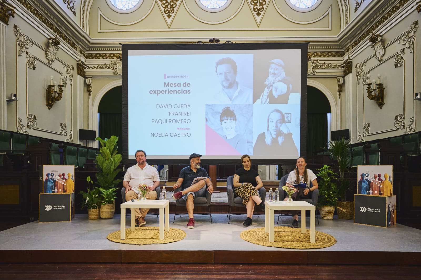 David Ojea, Fran Rei, Paqui Romero e Noelia Castro. Foto de Miguel Lamas. 