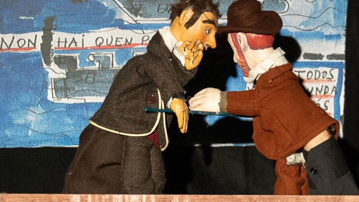 Foto da obra 'Castelao, un corazón á intemperie', de Fantoches Baj